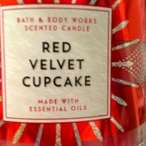 Bath&BodyWorks scented Red Velvet Cupcake Candle.
